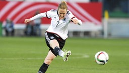 Die deutsche Fußball-Nationalspielerin Melanie Behringer 