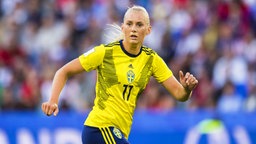 Die schwedische Fußball-Nationalspielerin Stina Blackstenius