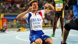 Christophe Lemaitre gewinnt bei der Leichtathletik-Weltmeisterschaft 2011 in Daegu Bronze über 200 Meter. © picture alliance / sampics / Stefan Matzke Foto: Stefan Matzke