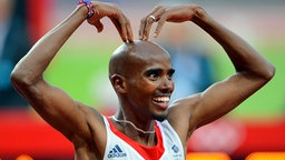 Mohamed Farah gewinnt Gold über 5.000 Meter bei den Olympischen Spielen 2012 in London. © picture alliance / Back Page Images Foto: Back Page Images