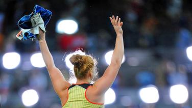 Betty Heidler bei der Leichtathletik-WM in Berlin 2009 © picture-alliance/ dpa Foto: Bernd Thissen