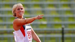 Christina Obergföll wirft beim Europa-Cup 2007 in München Europa-Rekord mit 70,20 Metern. © Witters Foto: MatthiasHangst