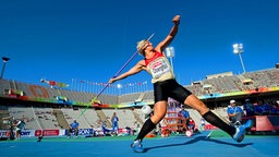 Christina Obergföll gewinnt bei der Leichtathletik-Europameisterschaft 2010 in Barcelona Silber. © imago/Annegret Hilse Foto: Annegret Hilse
