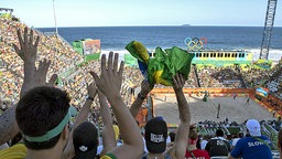 Die Beachvolleyball-Arena an der Copacabana in Rio © picture alliance / Sven Simon 