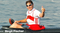 Mit acht Goldmedaillen zwischen 1980 und 2004 Deutschlands Top-Olympionikin: Kanutin Birgit Fischer (Bollmannsruh) © picture-alliance / Rolf Kosecki