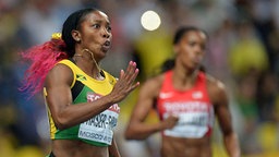 Die jamaikanische Sprinterin Shelly-Ann Fraser-Price. © dpa Foto: Vladimir Astapkovich