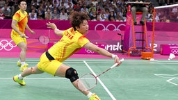Das Badminton-Duo Wang Xiaoli und Yu Yang aus China bei den Olympischen Spielen 2012 in London © imago sportfotodienst