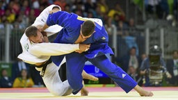 Judoka Karl-Richard Frey (l.) gegen Cyrille Maret. © Imago/Panoramic 