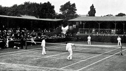 Tennis-Doppelfinale bei Olympia 1908 in London © dpa / empics