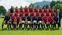 Das deutsche Frauen-Team für die olympischen Spiele 2016 © dpa-Bildfunk 
