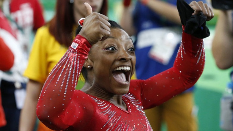 Simone Biles gewinnt beim Pferdsprung © dpa-Bildfunk Foto: Tatyana Zenkovich