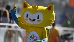 Das Olympia-Maskottchen "Vinicius" von Rio 2016. © dpa - Bildfunk Foto: Soeren Stache