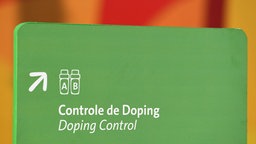 Doping-Kontrollschild © dpa 