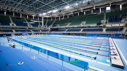Blick ins Olympic Aquatics Stadium in Rio. © imago/Bildbyran Foto: Bildbyran