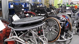 Ansicht aus der Werkstatt für Prothesen und Rollstühle bei den Paralympischen Spielen © Florian Neuhauss