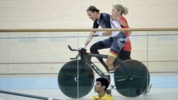 Die deutsche Radsportlerin Denise Schindler regt sich auf. © Imago/Beautiful Sports 