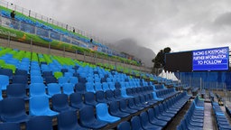 Leere Sitze im Lagoa Stadion in Rio de Janeiro. © dpa - Bildfunk Foto: Soeren Stache
