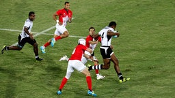Olympiafinale im Rugby Rio 2016 - Fidschi - England © Thomas Luerweg Foto: Thomas Luerweg