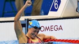 Schwimmerin Mireia Belmonte Garcia aus Spanien © dpa - Bildfunk Foto: Bernd Thissen