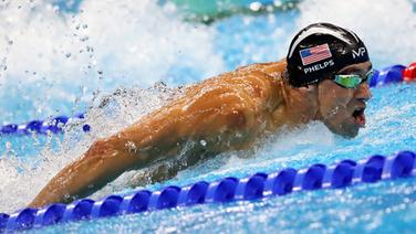 Der US-amerikanische Schwimmer Michael Phelps © dpa - Bildfunk Foto: Esteban Biba