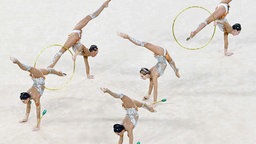 Team Russland (Rhythmische Sportgymnastik) bei der Performance © imago/ITAR-TASS 