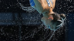 Eine russische Synchronschwimmerin © picture alliance / dpa Foto: Patrick B. Kraemer