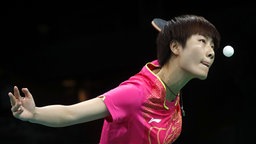 Die chinesische Tischtennisspielerin Ning Ding © picture alliance / ZUMAPRESS.com Foto: Shen Bohan
