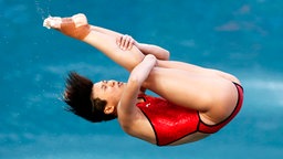 Die chinesische Wasserspringerin Tingmao Shi © dpa - Bildfunk Foto: Patrick B. Kraemer