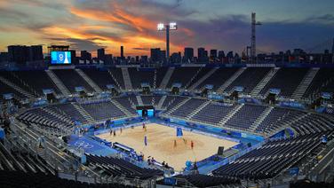 Das Beachvolleyball-Stadion in Tokio © imago images/Xinhua 