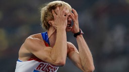 Der russische Hochspringer Andrej Silnow bei den Olympischen Spielen 2008 in Peking. © imago images / Xinhua 