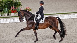 Jessica von Bredow-Werndl auf ihrem Pferd Dalera © imago images/Stefan Lafrentz 