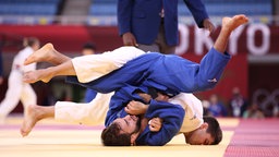 Der französischer Judoka Luka Mkheidze in Aktion © imago images/ZUMA Wire Foto: Mickael Chavet