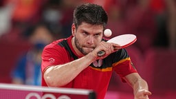 Der deutsche Tischtennisspieler Dimitrij Ovtcharov in Aktion © dpa-Bildfunk 