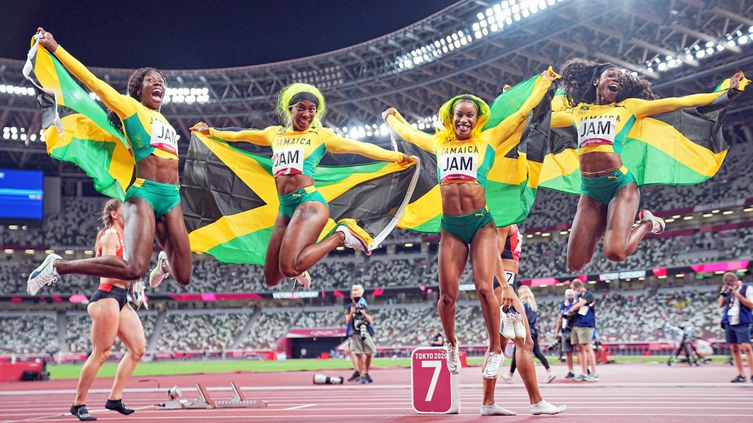 Leichtathletik, 4x100 m: Gold für Jamaikas Frauen, Deutschland Fünfter