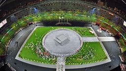Die Abschluss-Zeremonie im Olympiastadion in Tokio © IMAGO / Kyodo News