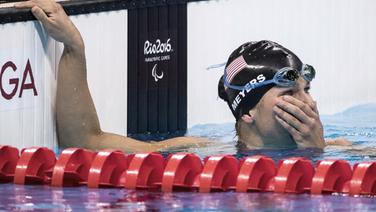 Die paralympische Schwimmerin Rebecca Meyers aus USA © picture alliance / dpa Foto: Al Tielemans