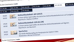 Livestream-Übersicht auf sportschau.de © NDR Foto: NDR