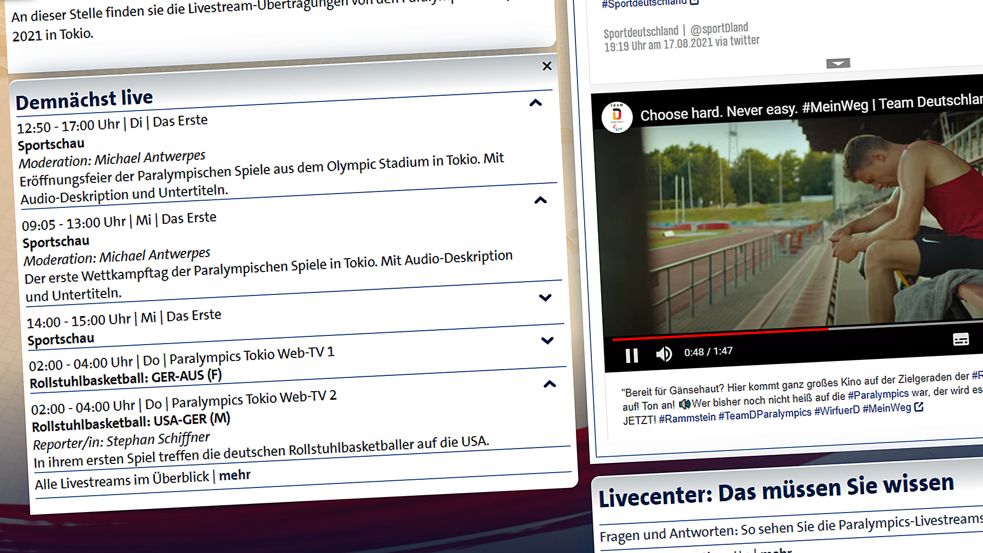 Fragen und Antworten So sehen Sie die Paralympics-Livestreams Sportschau - sportschau.de/olympia