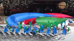 Die Eröffnungsfeier der Paralympischen Spiele 2020 in Tokio © dpa Foto: Marcus Brandt