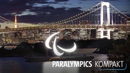 Das Logo der Paralympics vor der Skyline von Tokio © imago images/Kyodo News 