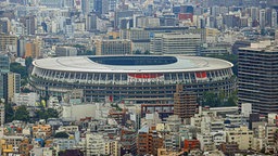 Blick auf das Nationalstadion in Tokio © WITTERS Foto: KanamiYoshimura